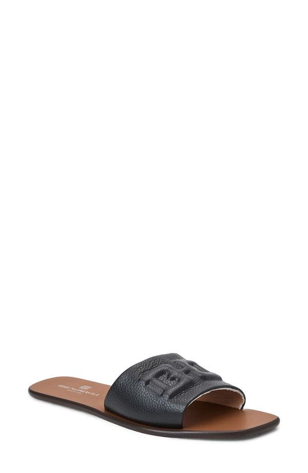 ブルーノマグリ レディース シューズ サンダル Bruno Magli Aqua Slide Sandal Black Tumbled ブラック
