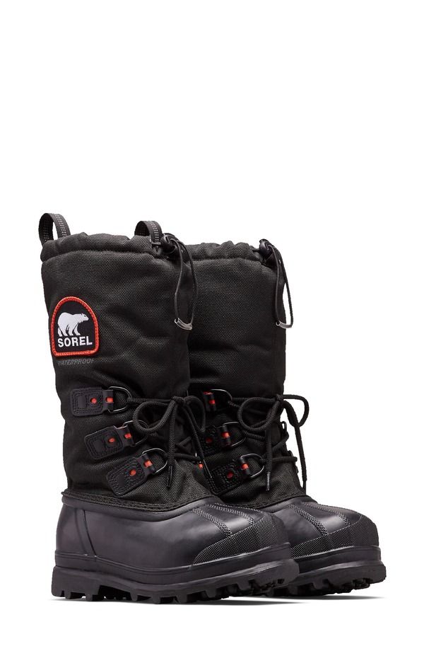 ソレル レディース シューズ ブーツ・レインブーツ SOREL Glacier XT Waterproof Boot Black Red Quartz ブラック