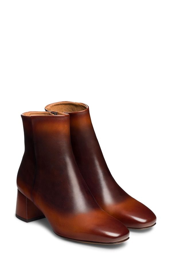 マグナーニ レディース シューズ ブーツ・レインブーツ ヒール Magnanni Arlyne Block Heel Bootie Cognac