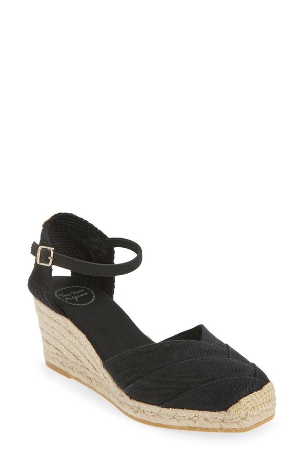 トニーポンズ レディース シューズ サンダル アンクル Toni Pons Clarankle Strap Espadrille Wedge Negre
