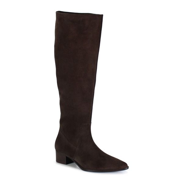 ディバトゥルー レディース シューズ ブーツ・レインブーツ トール レザー Diba True DIG ITALeather Sleek Tall Boot Dark Brown ブラウン