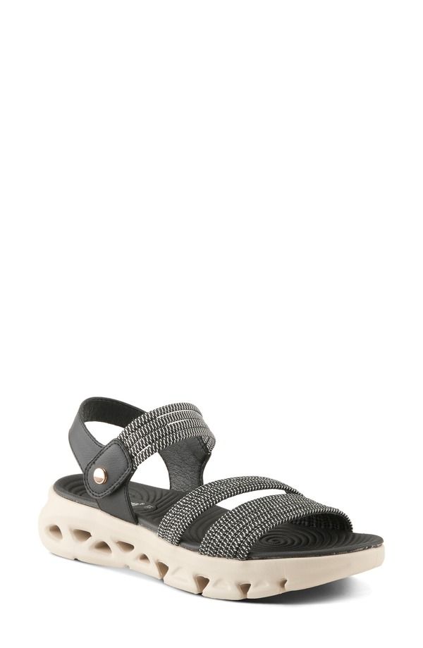 フレクサス レディース シューズ サンダル プラットフォーム Flexus by Spring Step Garlina Platform Wedge Sandal Black ブラック