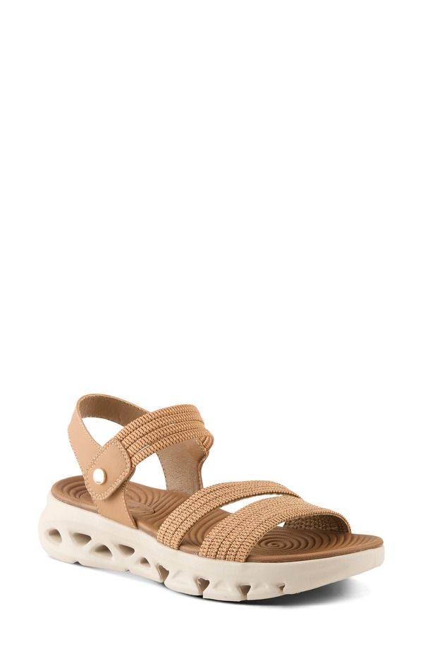 フレクサス レディース シューズ サンダル プラットフォーム Flexus by Spring Step Garlina Platform Wedge Sandal Tan タン