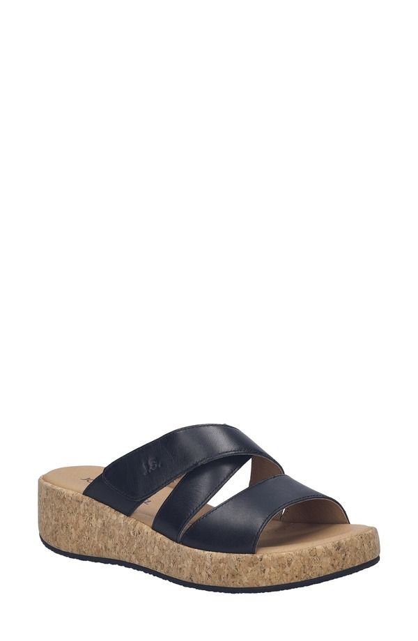 ジョセフセイベル レディース シューズ サンダル プラットフォーム Josef Seibel Evita 04 Platform Wedge Slide Sandal Black ブラック