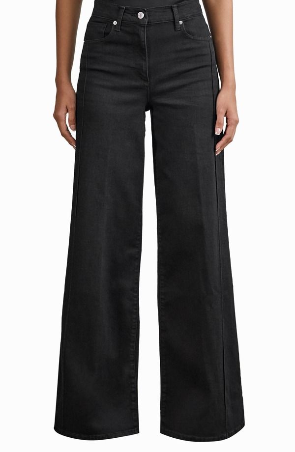 レイス レディース ボトムス デニムパンツ ワイドレッグ ジーンズ Reiss Heather High Rise Wide Leg Jeans Black ブラック