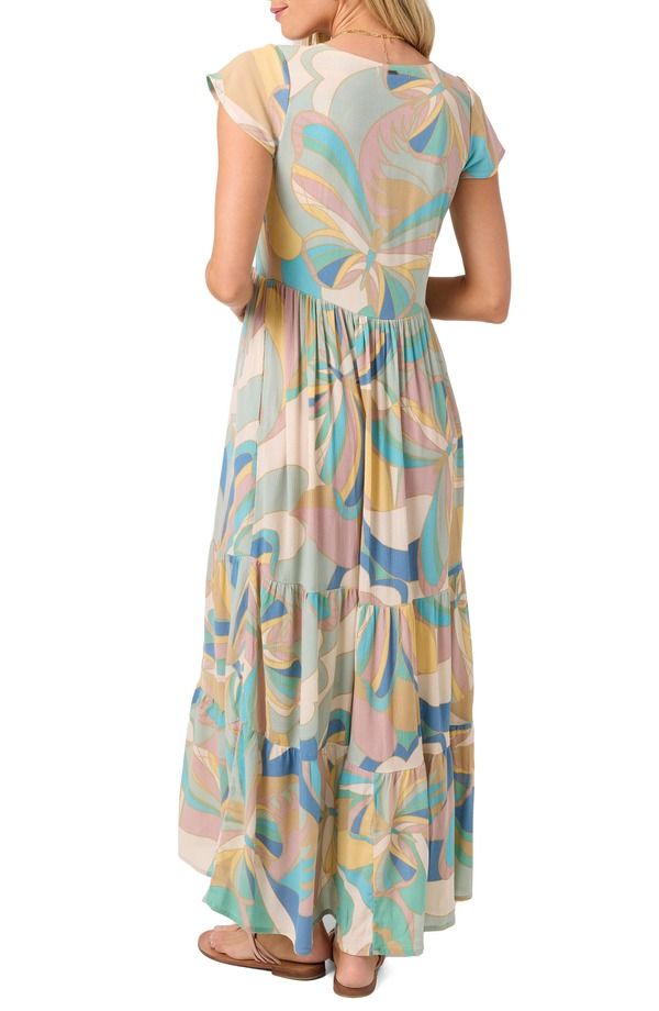 オニール レディース トップス ワンピース マキシ ONeill Zygrid Butterfly Maxi Dress Desert Sage セージ