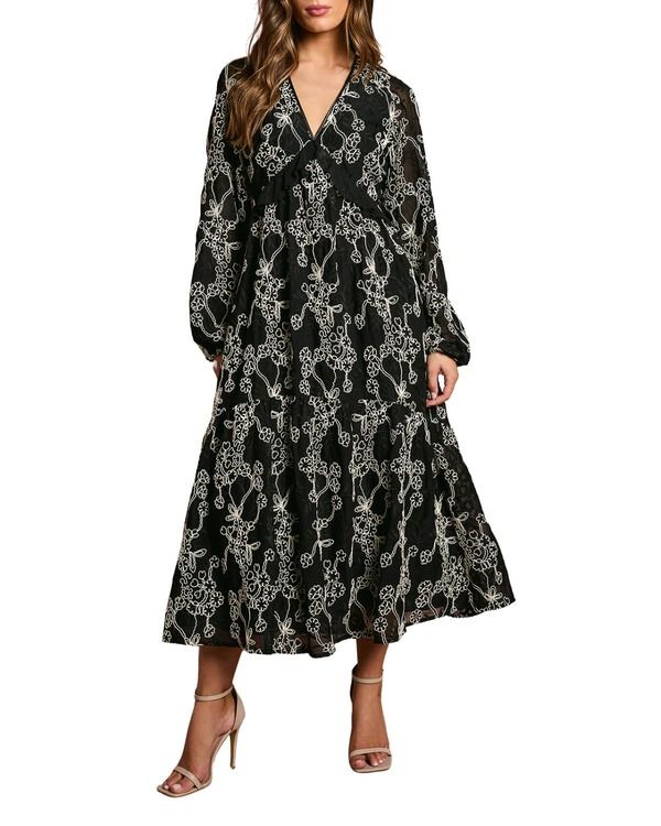 コースト レディース トップス ワンピース フラワー柄 フラワー Coast Long Sleeve Broderie Floral Midaxi Dress Mono