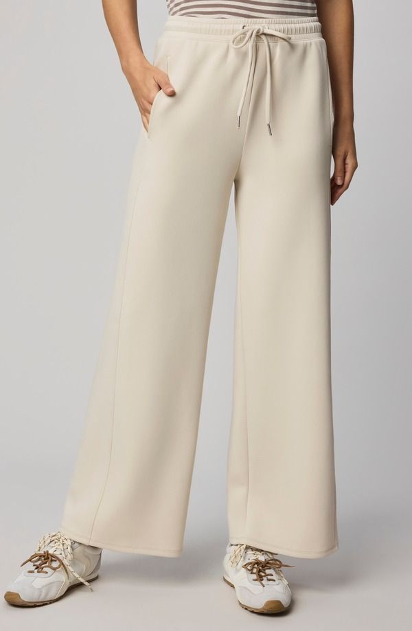 スプレンディット レディース ボトムス レギンス ワイドレッグ パンツ スキューバ Splendid Scubasoft Wide Leg Drawstring Pants Pale Oak Whit 16,436円