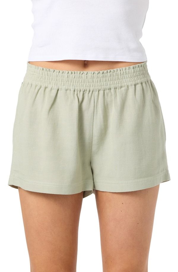 オニール レディース ボトムス ハーフパンツ・ショーツ ショートパンツ シャーリング ONeill Sandersmocked Waist Shorts Desert Sage セージ