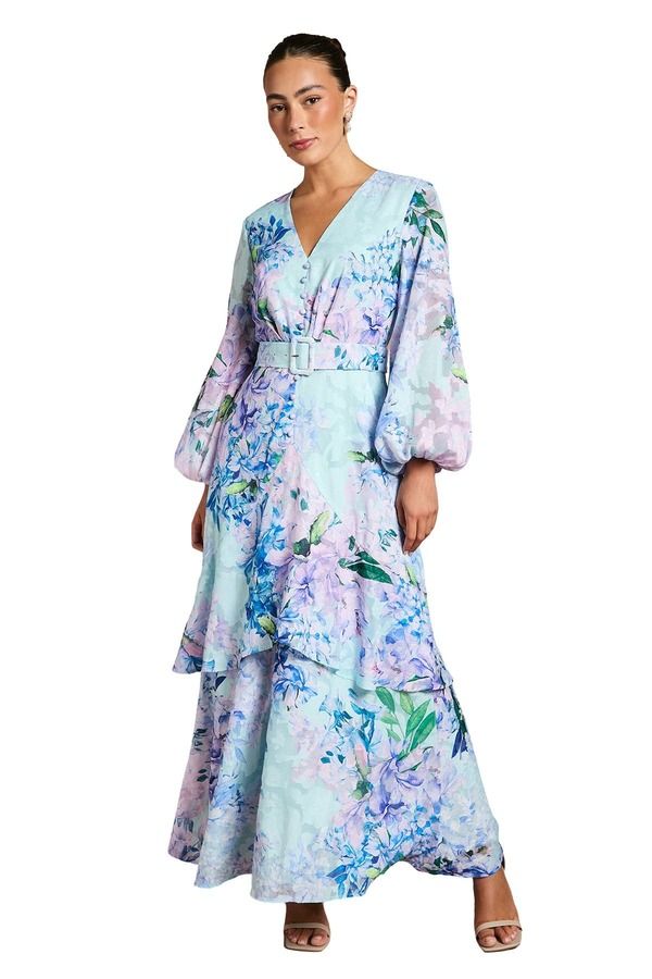 コースト レディース トップス ワンピース シフォン マキシ Coast Long Sleeve Chiffon Belted Maxi Dress Blue ブルー 24,708円