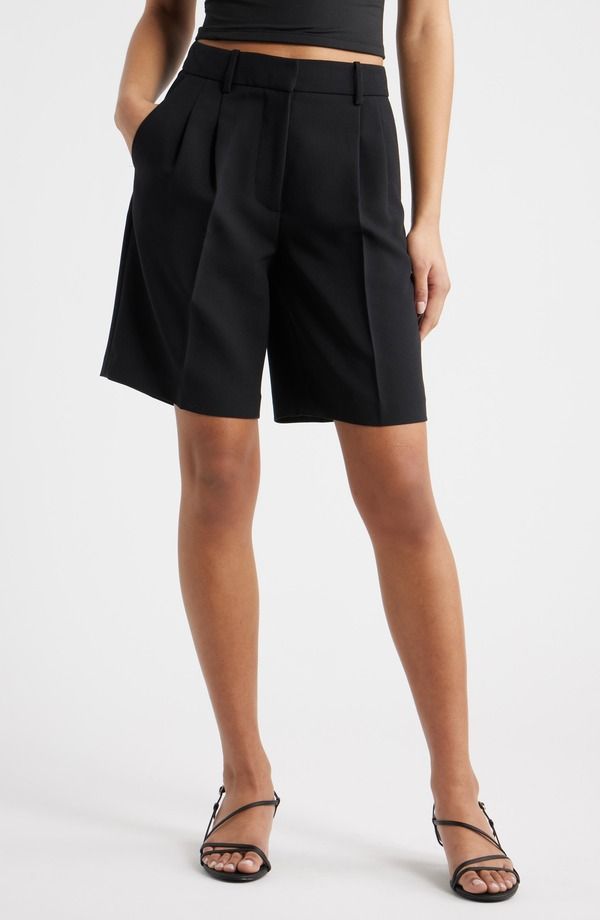 オープンエディット レディース ボトムス ハーフパンツ・ショーツ ショートパンツ Open Edithe Icon Bermuda Shorts Black ブラック