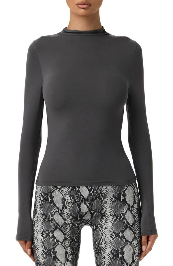 ネイキッドワードローブ レディース トップス シャツ モックネック Naked Wardrobe Mock Neck Top Charcoal チャコール 7,686円