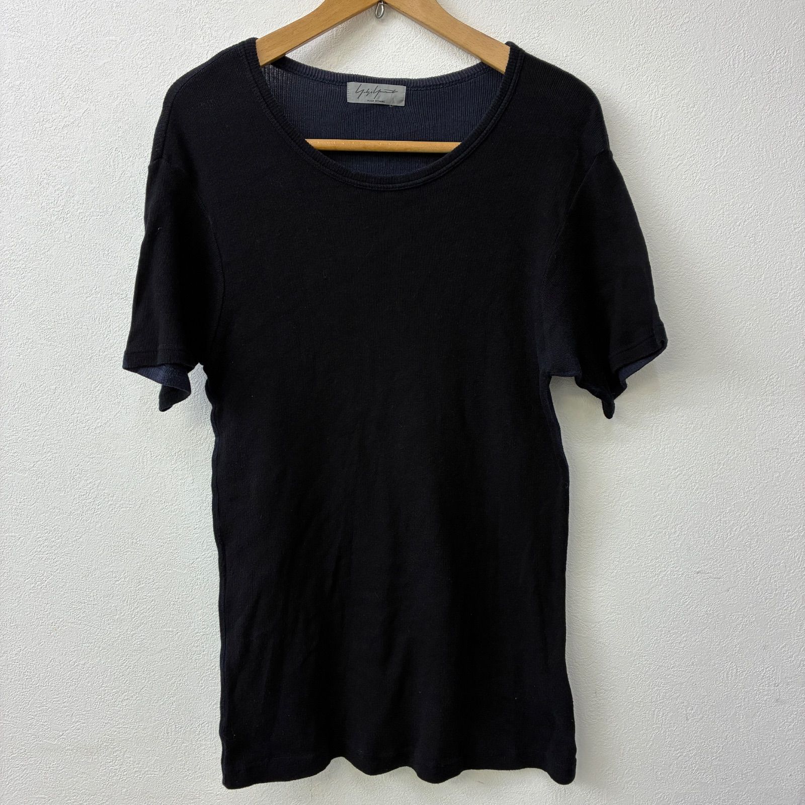 【HQ-49】Yohji Yamamoto ヨウジヤマモト　半袖　Tシャツ　カットソー　ブラック　黒 6,160円