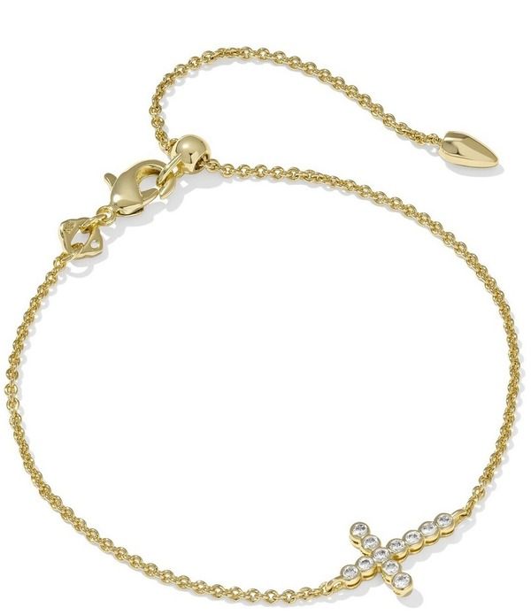 ケンドラスコット レディース アクセサリー ブレスレット・バングル・アンクレット Kendra Scott Crystal Cross Delicate Line Bracelet Gold ゴールド 20,790円