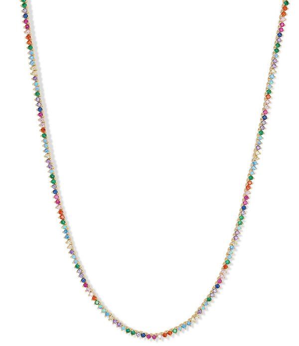 メリンダマリア レディース アクセサリー ネックレス・チョーカー レース Melinda Maria Baby Not Your Basic Rainbow Tennis Necklace Gold