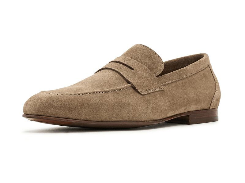 ジョンストンアンドマーフィー メンズ シューズ スリッポン・ローファー Johnston Murphy Higgins Penny Loafers Taupe Suede トープ