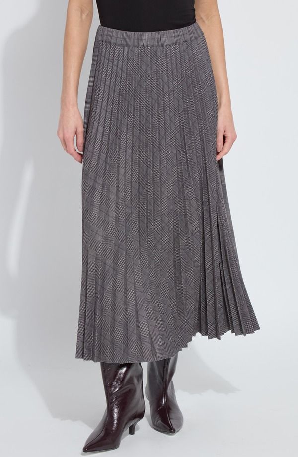 リジー レディース ボトムスカート プリーツ ミディ Lysse Pierra Pleated Ponte Midi Skirt London Glen Plaid チェック 24,674円