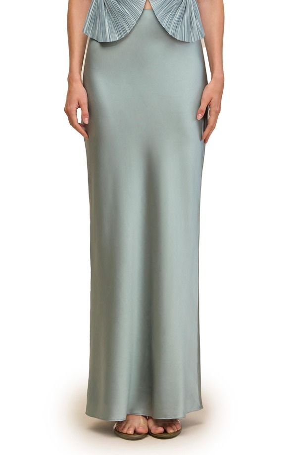 カルト ガイア レディース ボトムスカート シルク Cult Gaia Chantel Stretch Silk Bias Cut Skirt Celadon
