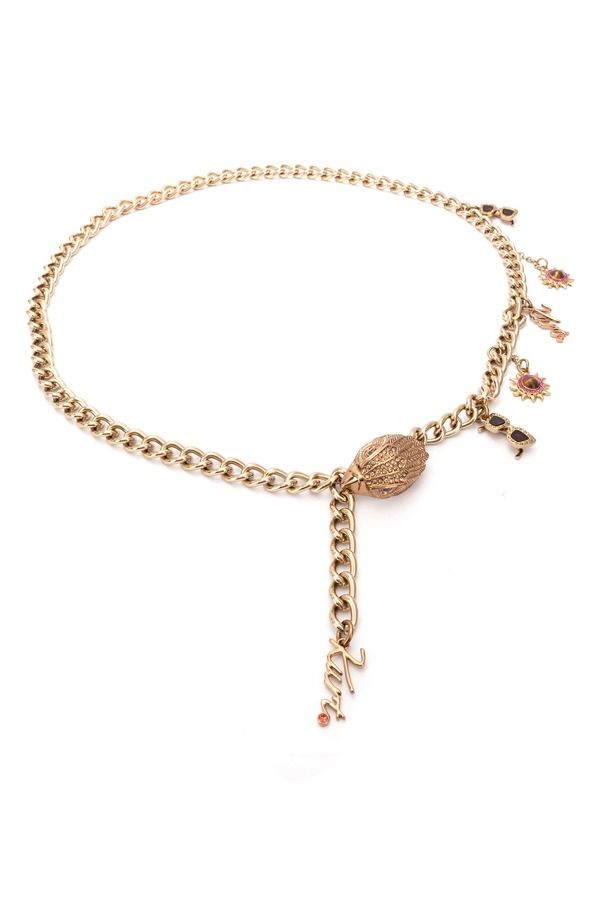カートジェイガーロンドン レディース アクセサリー ベルト Kurt Geiger London Sun Charm Chain Belt Gold ゴールド