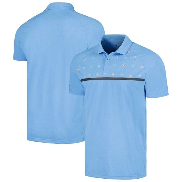レベルウェア メンズ トップス シャツ Mens Levelwear Light Blue Chicago Cubsector Batter Up Raglan Polo Light Blue ブルー
