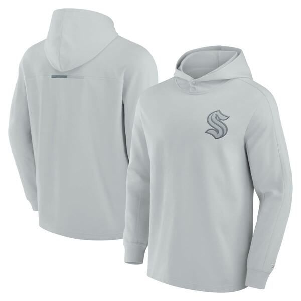 ファナティクス レディース アウター パーカー・スウェット フリース Mens Fanatics Gray Seattle Kraken Elements LightweightriBlend Fle