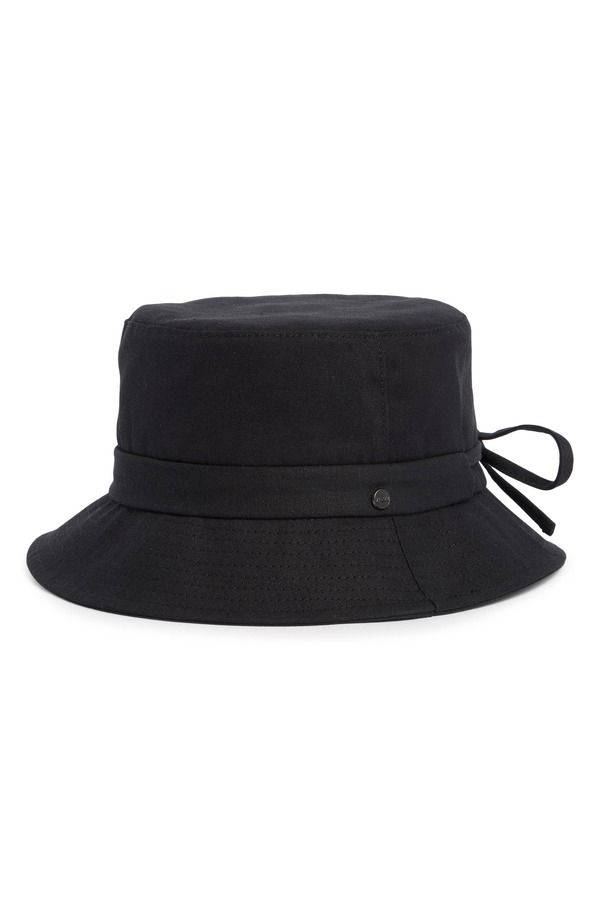ヴィンス レディース アクセサリー 帽子 コットン Vince Adjustable Tie Cotton Canvas Bucket Hat Black ブラック