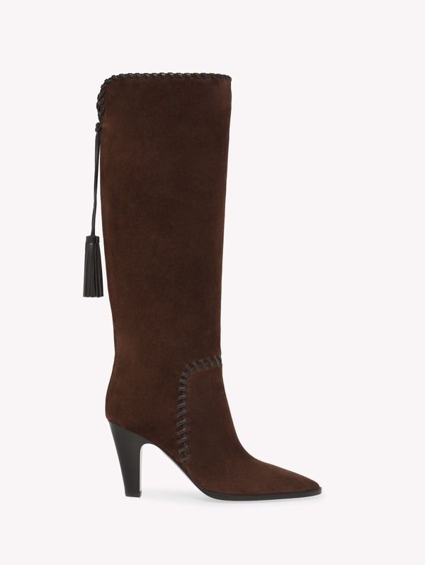 ジャンヴィト ロッシ レディース シューズ ブーツ・レインブーツ Gianvito Rossi Zaira Boot Brown Suede And Lamb Leather ブラウン 423,810円