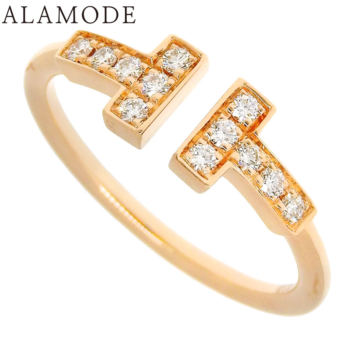 TIFFANY&Co.(ティファニー) ティファニー T ダイヤモンド ワイヤー リング ダイヤモンド 60147315 ピンクゴールド K18PG 9(49)号 2.2g 指輪 ジュエリー 12PD Tワイヤー 40802197685【アラモード】 112,167円