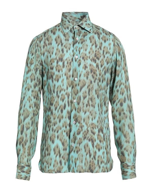 トム・フォード メンズ トップス シャツ TOM FORD 柄入りシャツ Turquoise Blue ブルー