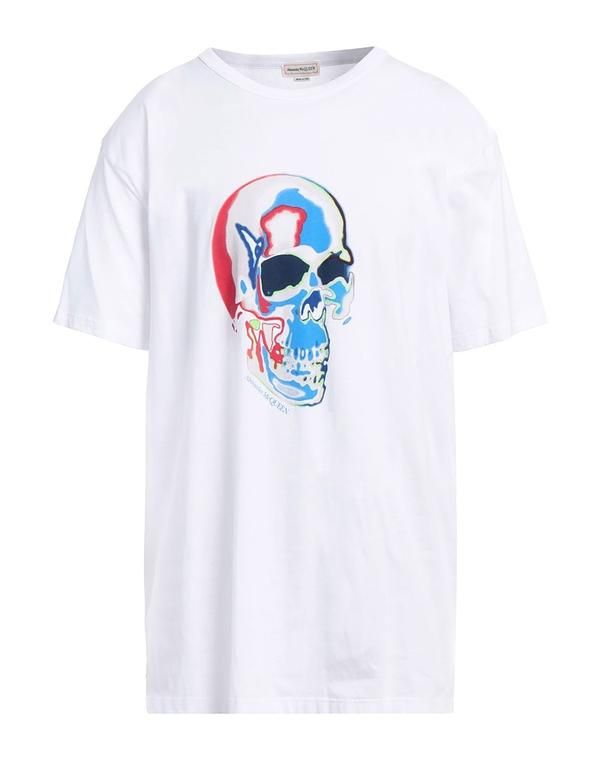 マックイーン メンズ トップス Tシャツ MCQUEEN Ｔシャツ White ホワイト