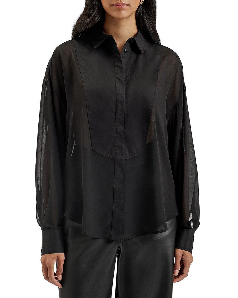 テッドベーカー レディース トップス シャツ シフォン Ted Baker Lechosa Chiffon Oversized Shirt Black ブラック 22,110円