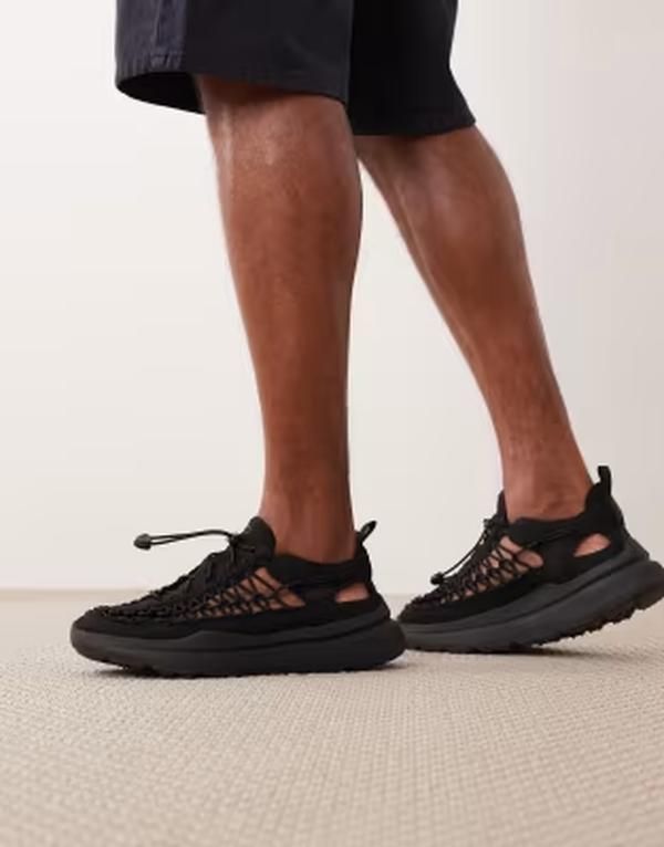 キーン メンズ シューズ スニーカー Keen Uneek WK sneakers Blackblack ブラックスニーカー