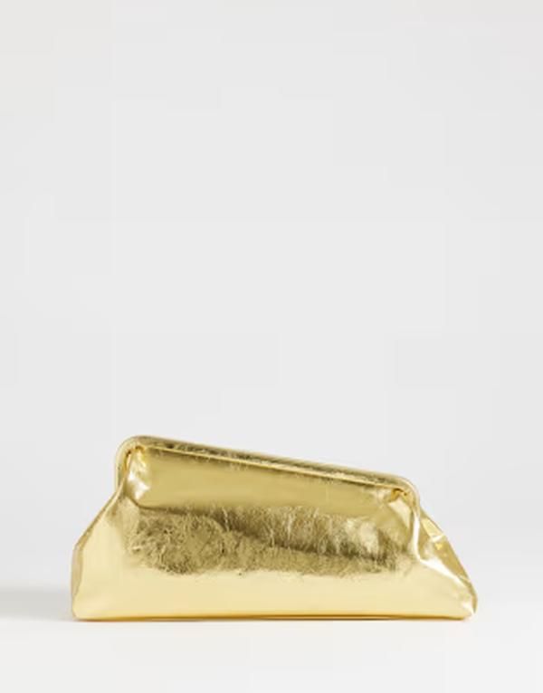 トップショップ レディース バッグ Topshop Annangular clutch bagOLD ゴールド