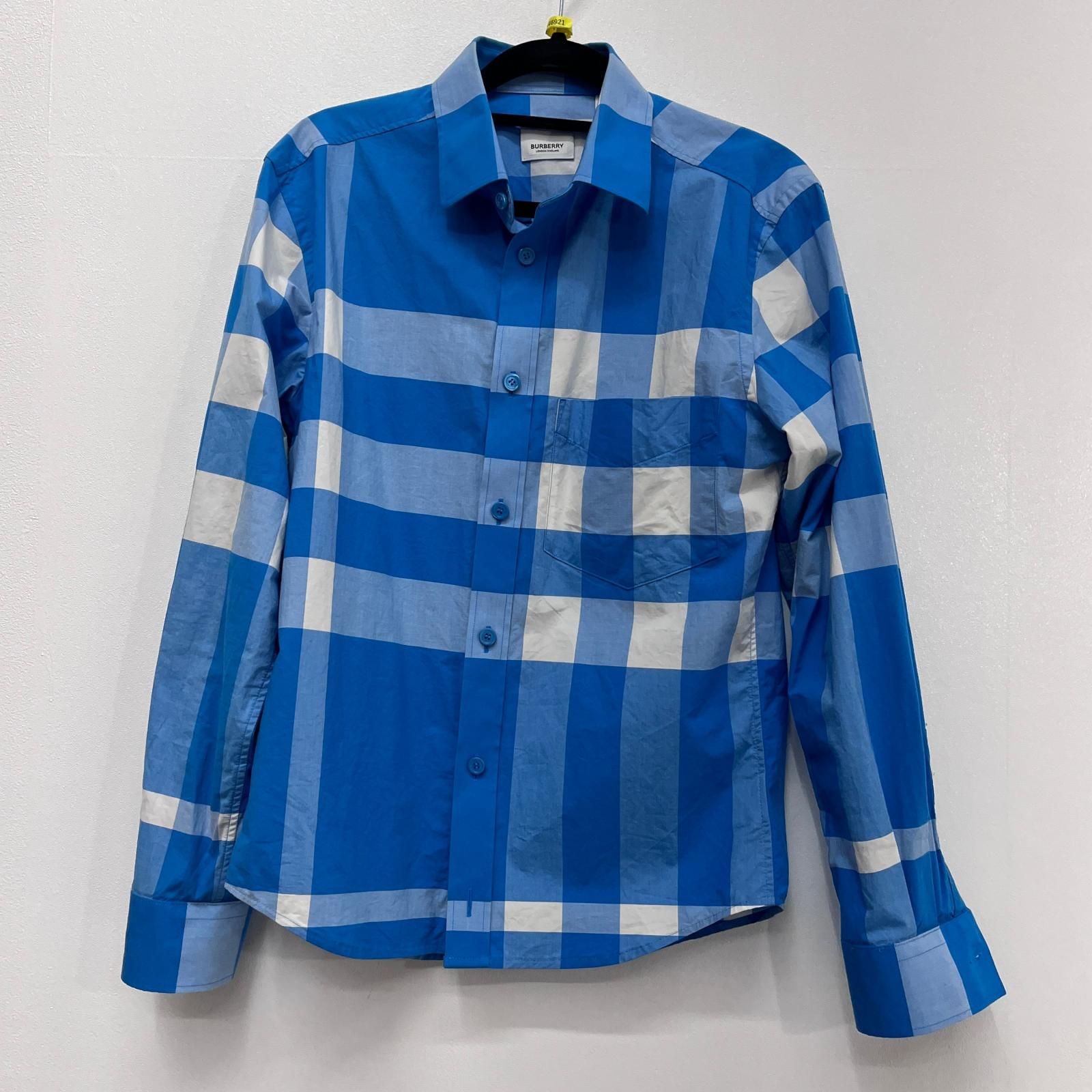 【加古川店】 中古 BURBERRY London England | バーバリーロンドンイングランド 長袖シャツ ﾌﾞﾛｯｸﾁｪｯｸｼｬﾂ 8065973 国内正規品 ブルー サイズ：XS 【102】