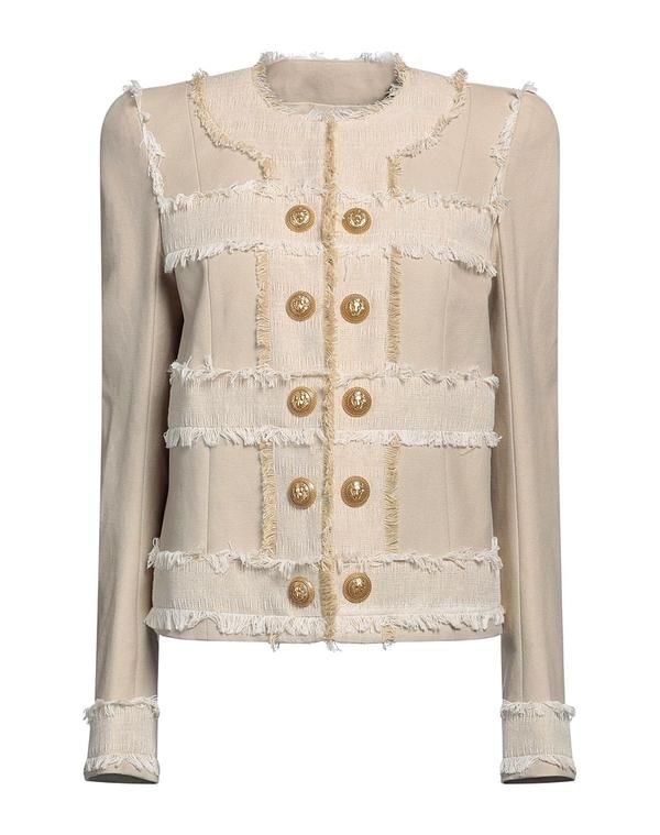 バルマン レディース アウター ジャケット・ブルゾン BALMAIN テーラードジャケット Beige ベージュ