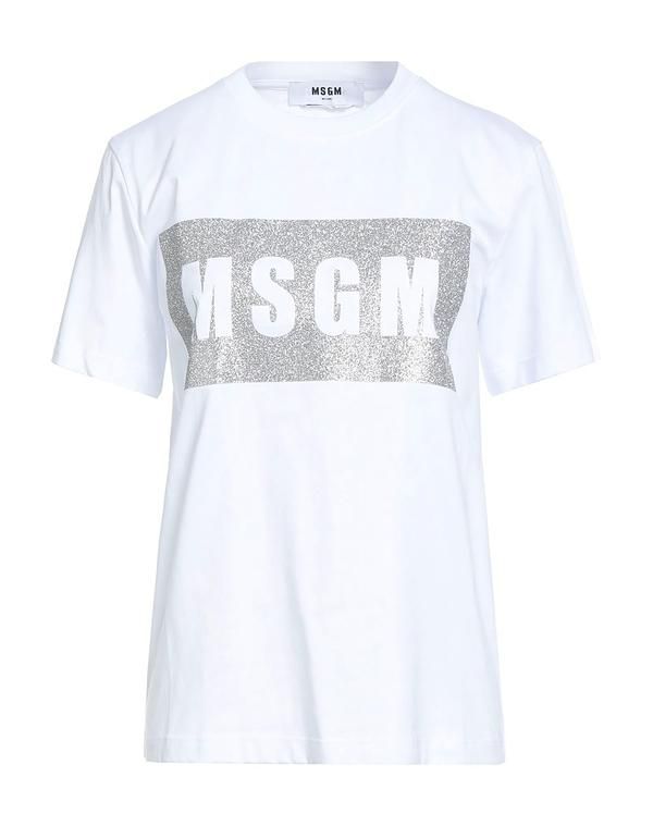 エムエスジイエム レディース トップス Tシャツ MSGM Ｔシャツ White ホワイト 10,485円