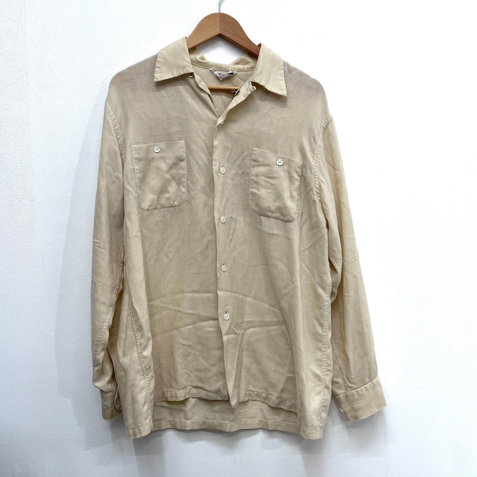 【加古川店】 中古 半袖シャツ ﾚｰﾖﾝｼｬﾂ ブランド名:Viyella ナチュラル サイズ：L 【101】