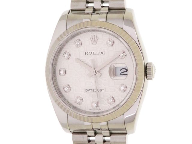 ROLEX ロレックス デイトジャスト116234G 腕時計 ホワイトゴールド/ステンレス シルバー 自動巻き ユニセックス【中古】437