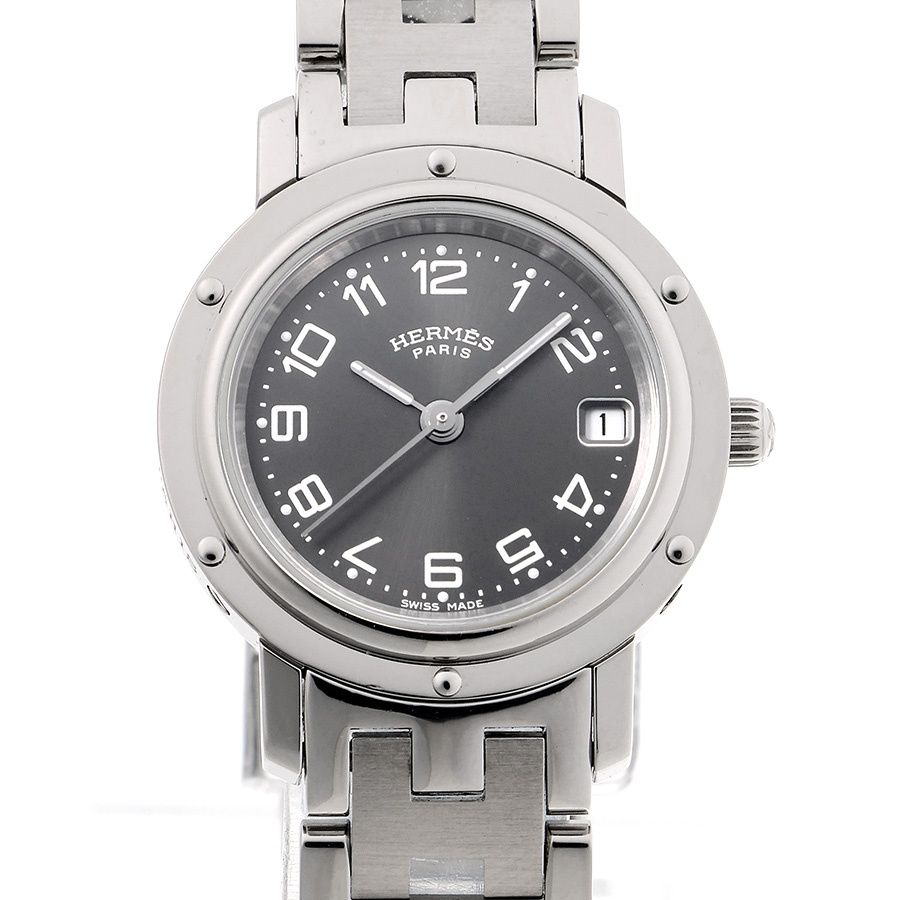 エルメス / HERMES　クリッパー　CL4.210　グレー　クオーツ　婦人用腕時計 【中古】