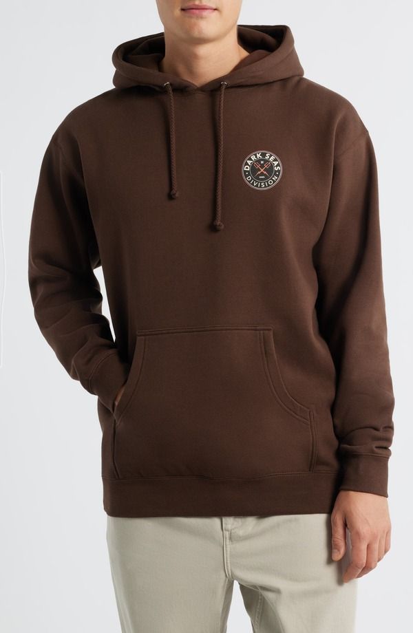 ダークシーズ メンズ アウター パーカー・スウェット ロゴ フリース グラフィック DARK SEAS Time Teller Logo Graphic Fleece Hoodie Brown ブラウ 17,486円