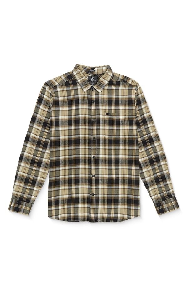 ボルコム メンズ トップス シャツ Volcom Caden Plaid ButtonUp Shirt Khaki カーキ