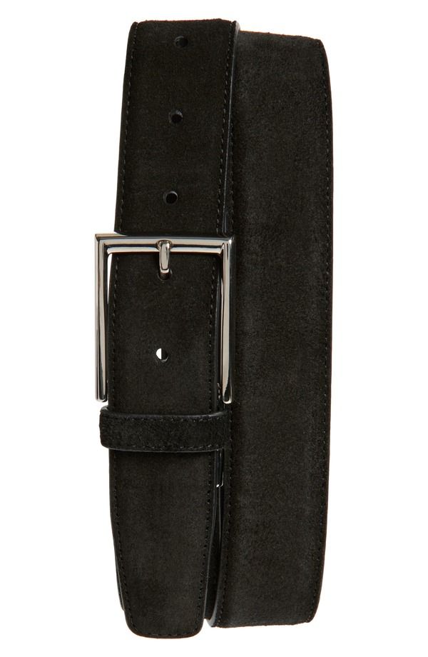 カナーリ メンズ アクセサリー ベルト スエード Canali Suede Belt Black ブラック 58,190円