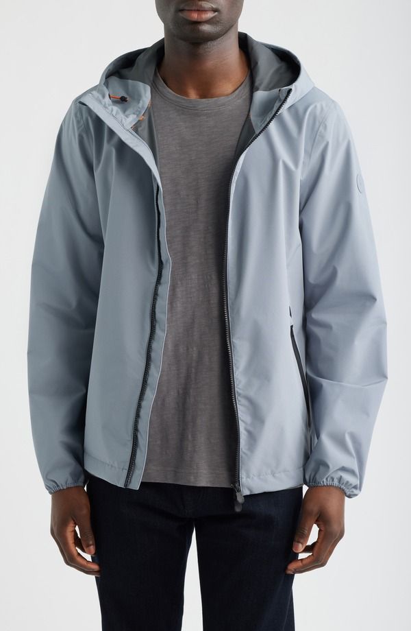 セイブ ザ ダック メンズ アウター ジャケット・ブルゾン Save The Duck Drop Hooded Rain Jacket Rain Grey グレー