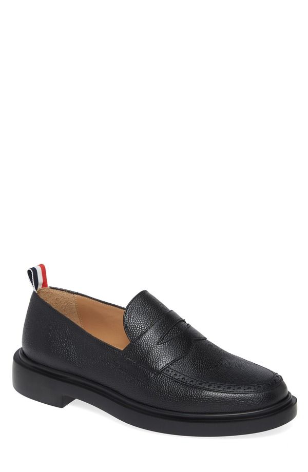 トムブラウン メンズ シューズ スリッポン・ローファー Thom Browne Penny Loafer Black ブラック