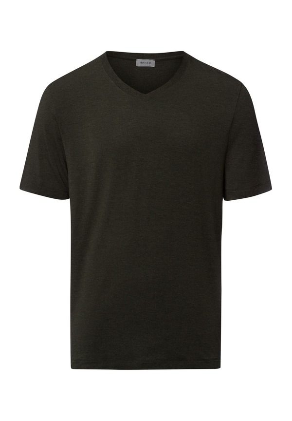 ハンロ メンズ トップス Tシャツ Vネック Hanro Casualsoft VNeck TShirt Earthy Ink Melange