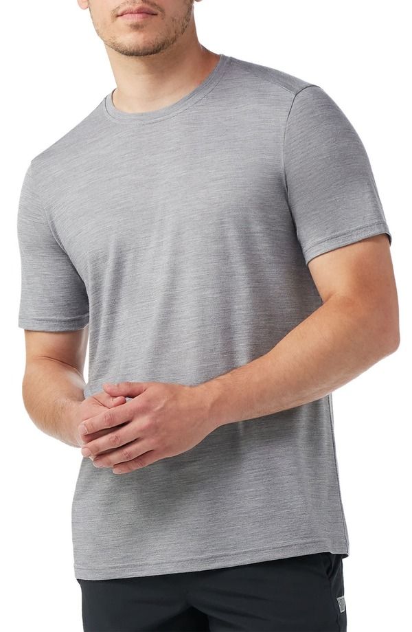 スマートウール メンズ トップス Tシャツ Smartwool Active Performance Wool Blend TShirt Light Gray Heather グレー 18,446円