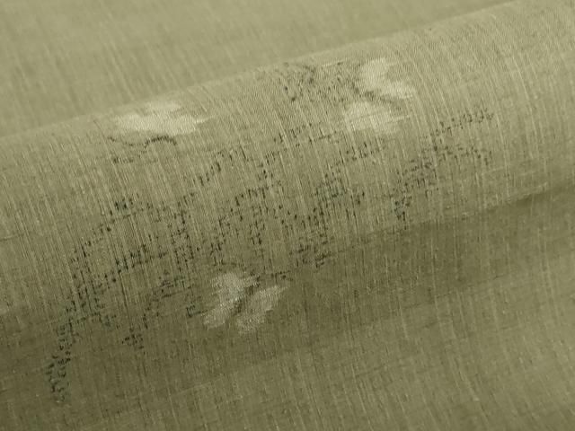 平和屋本店○極上 本場結城紬 重要無形文化財 反物 着尺 100亀甲 飛び