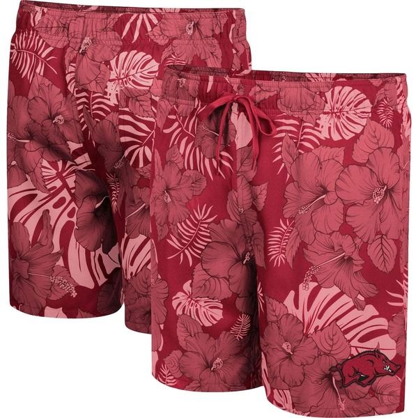 コロシアム メンズ 水着 ハーフパンツ・ショーツ ショートパンツ Mens Colosseum Cardinal Arkansas Razorbacks The Dude Swim Shorts Ca