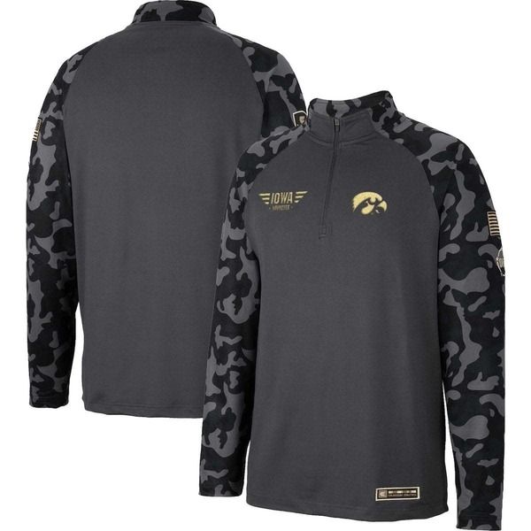 コロシアム メンズ アウター ジャケット・ブルゾン Mens Colosseum Charcoal Iowa Hawkeyes OHT Military Appreciation Long Range