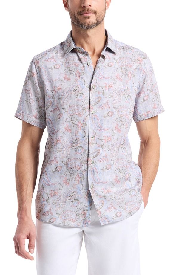 ロバートグラハム メンズ トップス シャツ フラワー柄 フラワー Robert Graham Windsong Floral Paisley Short Sleeve ButtonUp Shirt M